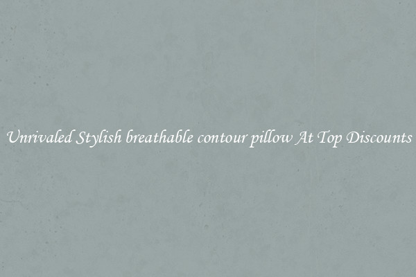 Unrivaled Stylish breathable contour pillow At Top Discounts