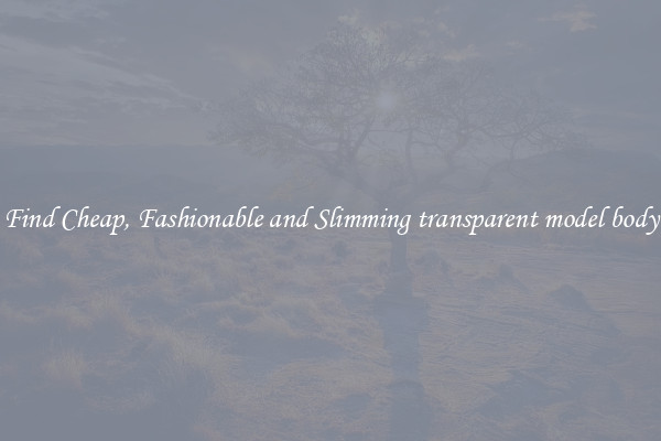 Find Cheap, Fashionable and Slimming transparent model body