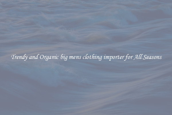 Trendy and Organic big mens clothing importer for All Seasons