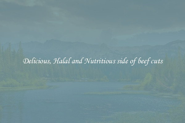 Delicious, Halal and Nutritious side of beef cuts