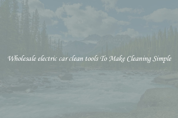 Wholesale electric car clean tools To Make Cleaning Simple