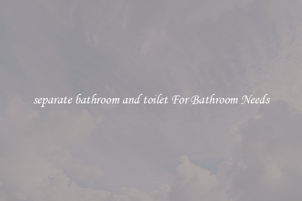 separate bathroom and toilet For Bathroom Needs