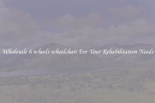 Wholesale 6 wheels wheelchair For Your Rehabilitation Needs