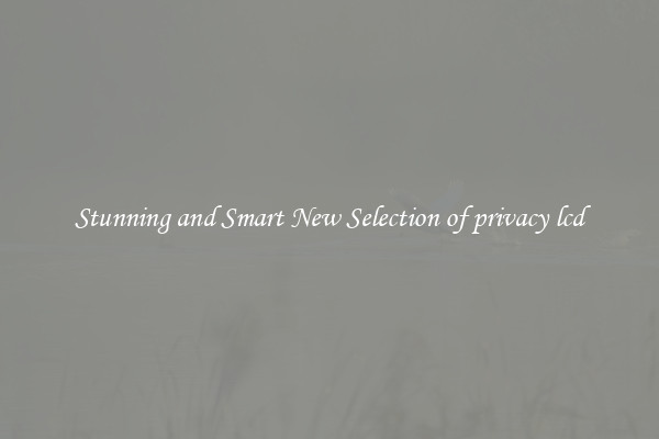 Stunning and Smart New Selection of privacy lcd