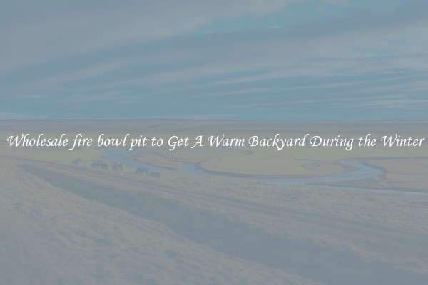 Wholesale fire bowl pit to Get A Warm Backyard During the Winter