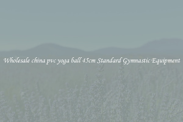 Wholesale china pvc yoga ball 45cm Standard Gymnastic Equipment