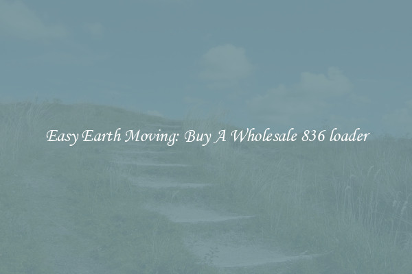 Easy Earth Moving: Buy A Wholesale 836 loader