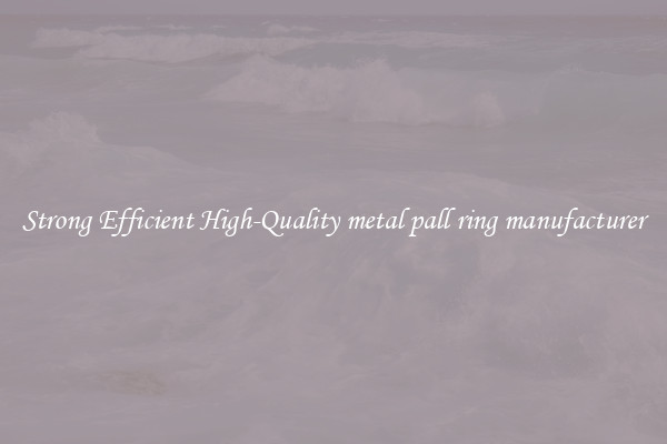 Strong Efficient High-Quality metal pall ring manufacturer